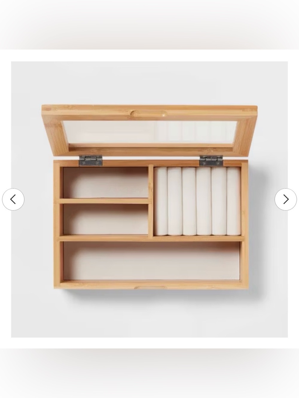 9" x 6" Bamboo Accessory Box with Acrylic Lid (Target/Brightroom)